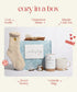 Cozy Package UnboxMe Tea Gift Basket for Women - Valentines Self Care Box with Socks, Mug, Chai Tea, Honey & Cinnamon