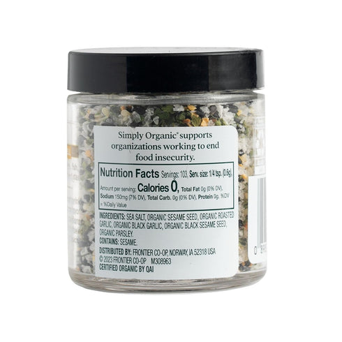 2.19 Simply Organic Black Garlic Finishing Salts, Ounce