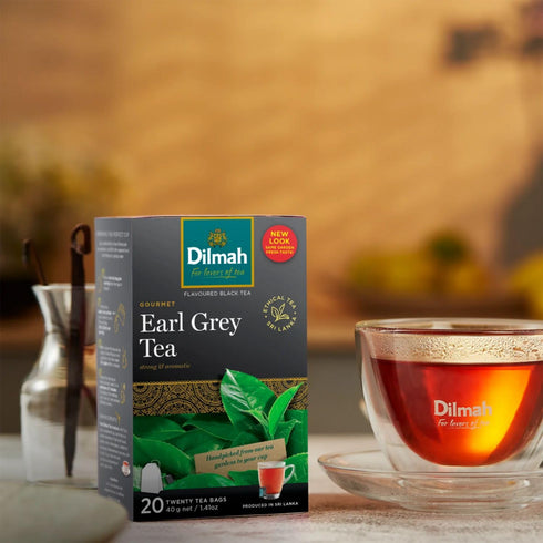 Dilmah Earl Grey Ceylon Tea, 50 Tea Bags, 100g