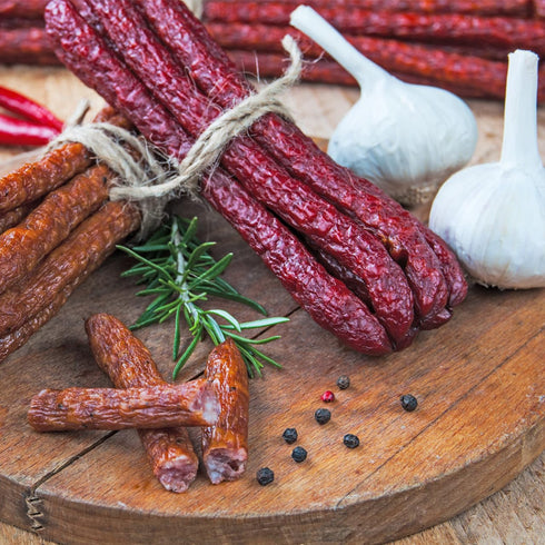 20 lbs Hi Mountain Seasonings Snack Stick Seasoning Kit PEPPERONI BLEND Includes Seasoning, Cure, Casings, & Directions