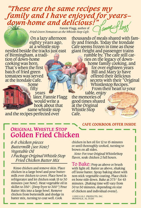 9-oz 6 Original WhistleStop Cafe Recipes | Batter Mix for Chicken, Baked or Fried | | Case