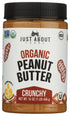 Just About Foods Organic & Keto Peanut Butter Crunchy 1 lb Gluten-Free,