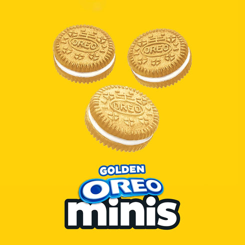 12 3 oz OREO Minis Golden Sandwich Cookies, - Bags
