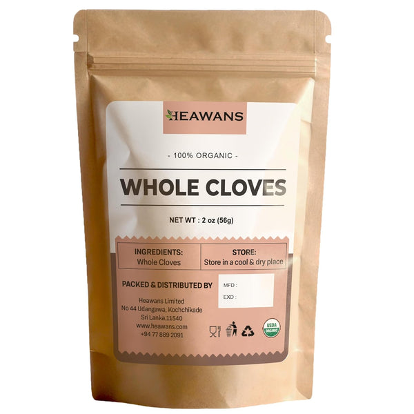 Heawans Hand Picked Premium Grade Organic Whole Cloves - 2 oz from USDA Certified Farm