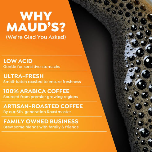 50 100% Maud's Banana Flavored Coffee Pods, ct, Medium Roast Flavored Coffee in Single Serve Pods Arabica Beans