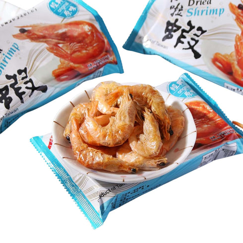 i3Fresh 25g Crispy Whole Dried Shrimp Snack - Premium Taiwanese White Shrimp, Antibiotic-Free, Vacuum Low-Temperature
