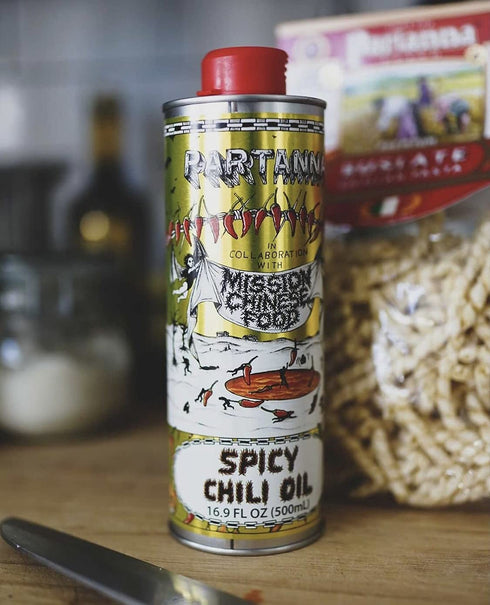 16.9 oz (500 ml) Partanna Mission Spicy Pepper Olive Oil - Premium Extra Virgin Olive Oil Infused with Spicy Red