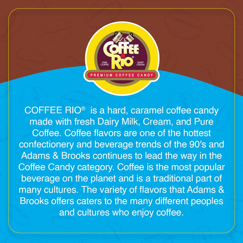 3 Coffee Rio Sugar Free Original Coffee Candy Bulk, Pound Bag - Individually Wrapped Sugar Free Hard Candies Blended