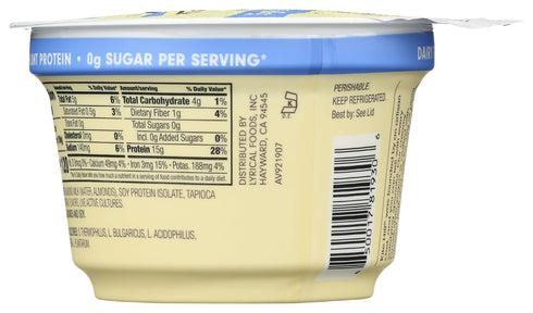 Kite Hill 5.29 oz Plant Based Yogurt, Plain Unsweetened Greek Style