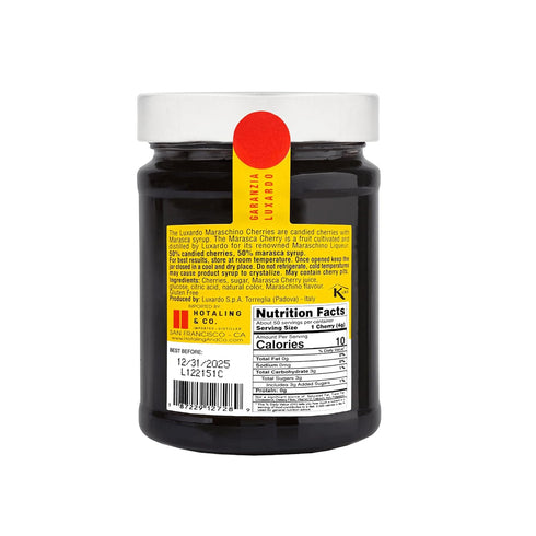 Packed 400G Luxardo Gourmet Cocktail Maraschino Cherries | for Old Fashioned, Manhattan and Desserts | in Special