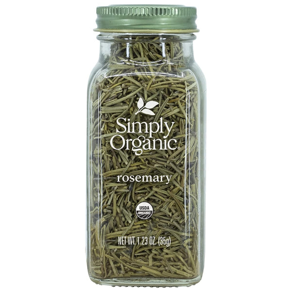 Simply Organic Rosemary Leaf Whole, Certified Organic, Kosher, Bottled Spices | 1.23