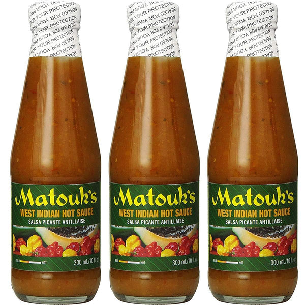 Matouk's West Indian Hot Sauce Salsa Picante, 10 Ounce (Pack of 3)