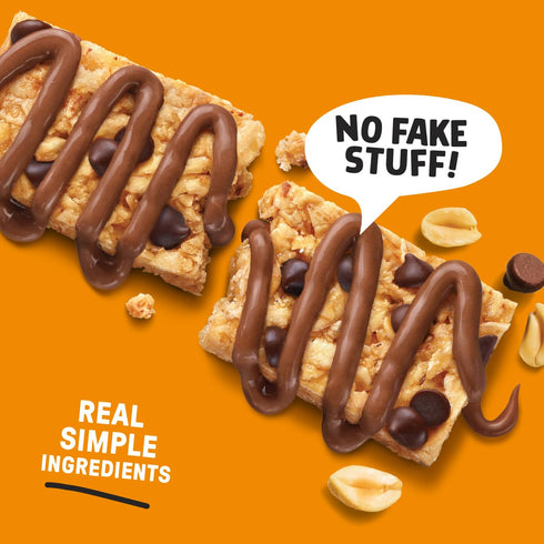 2 (12Bars) JUNKLESS Classic Chewy Granola Bars - Chocolate Chip and Peanut Butter Chocolate Chip, Gluten-Free, Non-GMO