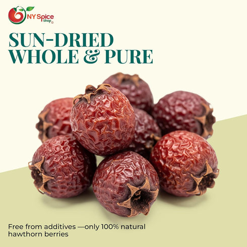 3 NY Spice Shop Dried Hawthorn Berries - Pound Fresh Hawthorn Berry - Wild Harvested Hawthorn Berries Whole - Whole
