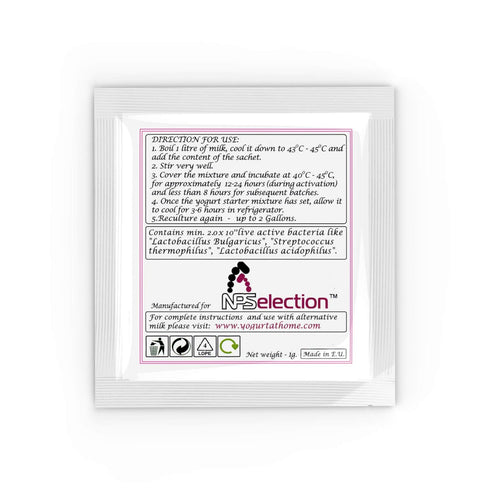 Pack 5 Yogurt Starter Cultures - of Freeze-dried Culture Sachets for Acidophilus Yogurt