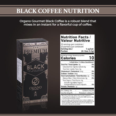 100% (30 ORGANO Gourmet Black Coffee, Certified Organic Ganoderma Lucidum Sachets)