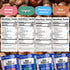 Pack 20g 2 2 1 1 6 Folk Revival Variety Keto Instant 'Oatmeal' - of Protein, Low Carb, High Fiber, Blueberry, Maple