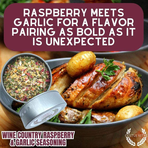 Country GLP-1 Wine Raspberry & Garlic Seasoning | Gourmet Spice Blend | Non GMO, All Natural | Handmade in Small