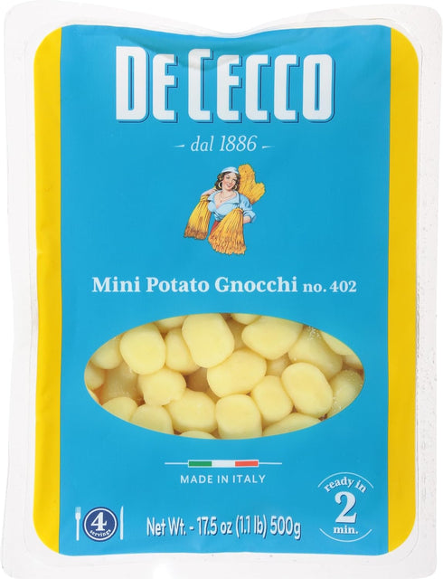 De Cecco No.402, 17.5 (Pack 12) Pasta, Mini Potato Gnocchi Ounce
