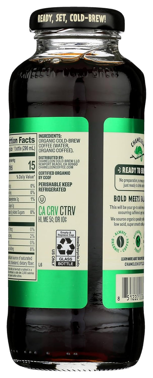 10 oz Chameleon Cold Brew Organic Ready-To-Drink Coffee, Black