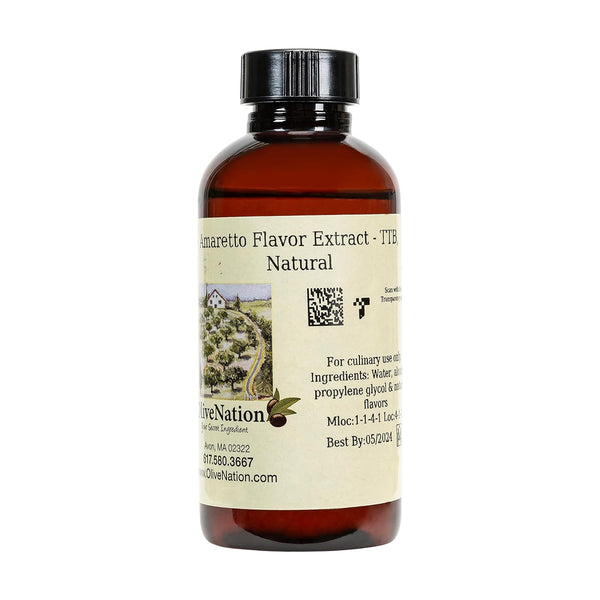 OliveNation TTB Amaretto Flavor Extract from Natural Flavors for Brewing, Baking, Ice Cream - 8 oz