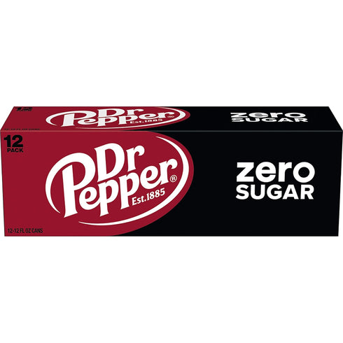 12 OZ, 12 DR PEPPER ZERO SUGAR - PK