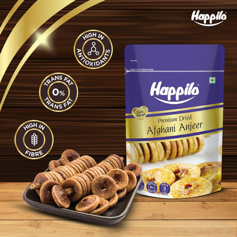 Happilo Premium Dried Afghani Anjeer - Nutritious and Delicious Snack
