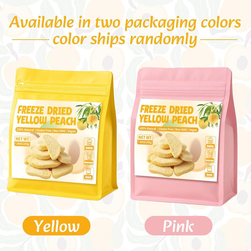 Nahasahr 7.06oz 100% Smoothies(200g) Freeze Dried Yellow Peach Slices- Nature Dehydrated Peaches Chips with Sugar