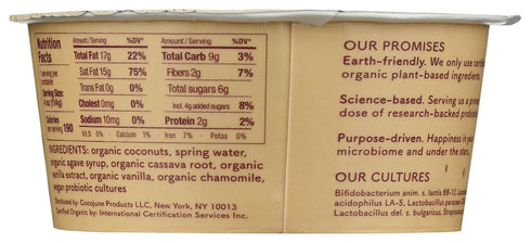 Cocojune 4 , Coconut Cultures Vanilla Chamomile Organic, Ounce