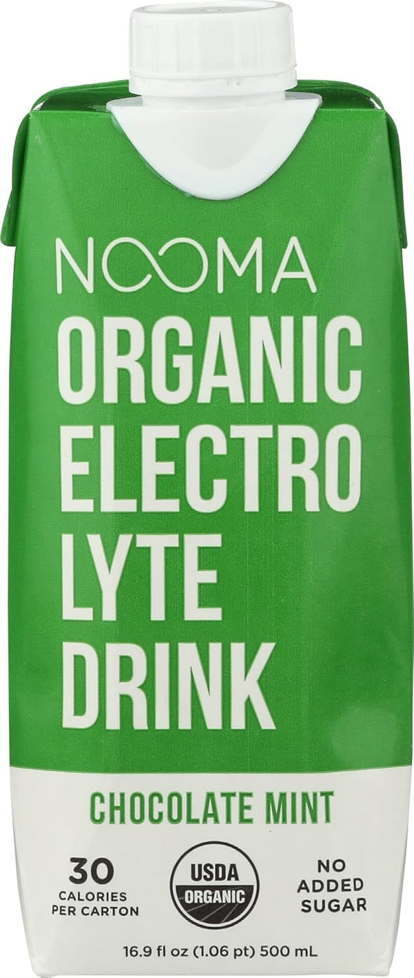 Nooma Organic Electrolyte Drink, Choco Mint, 16.89 Fluid Oz (Pack of 12)