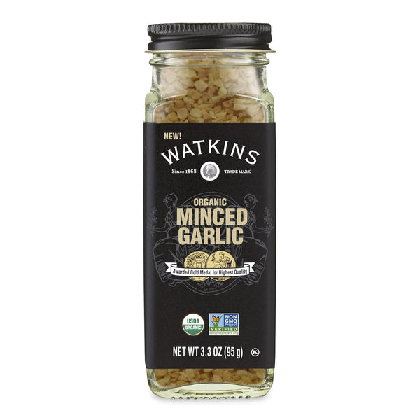 Watkins Organic Minced Garlic, 3.3 oz., 1 Count