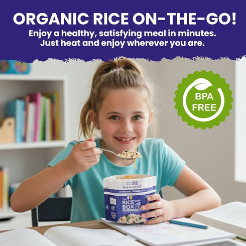 (Pack 6) 6.7 oz Packs Instant Rice Box - Non GMO & Gluten Free Seasoned Rice | Ready to Eat Chicken Mushroom Jasmine