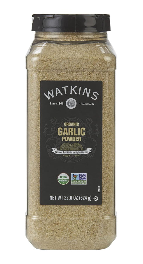 Watkins Gourmet Spice, Organic Garlic Powder, 22.0 oz. Bottle (21808)