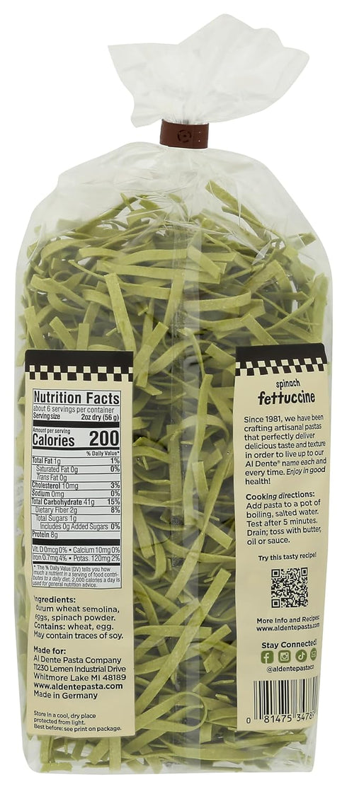 12 oz Al Dente Spinach Fettuccine