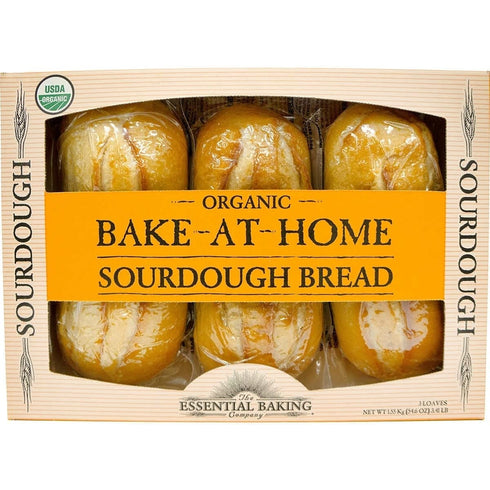 Essential Baking Company Bake-At-Home Organic Sourdough 3 Loaves 54.6 Oz/1.55 Kg. - PACK 2