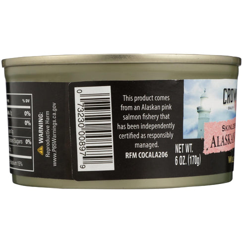 6 Oz CROWN PRINCE Boneless Skinless Pacific Pink Salmon
