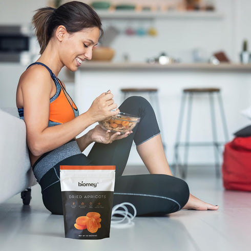 2 LB Biomey Big Size Dried Turkish Apricots - No Added Sugar - Vegan - Non-GMO - Superfood, Healthy Snack - Great