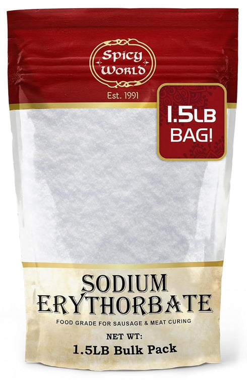 Spicy World Pure Sodium Erythorbate 1.5 Pound Large - Top Food Grade - Great