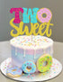 VIVIFORKY Donut Sweet Two Cake Topper Glitter Theme Sencond Happy Birthday Decorations for Girl Boy Baby Shower Party