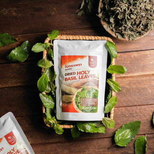 NESAR FOOD 20 (0.71 oz Pack 1) Premium Thai Holy Basil Leaves, Dried, Essential Thai Herbs and Spices ingredient