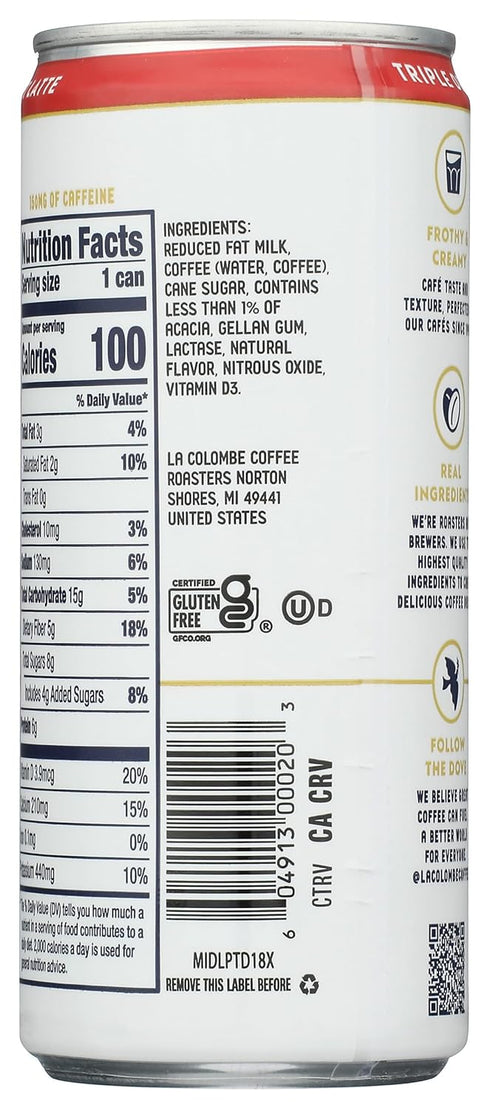 9 3 1 La Colombe Triple Draft Latte - Fluid Ounce - Shots Of Cold-Pressed Espresso and Frothed Milk - Made With Real