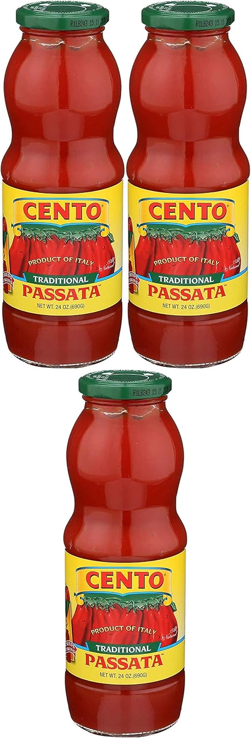 GONDMAX CENTO FOODS Crushed Passata Tomatoes, 24 OZ Pack of 3
