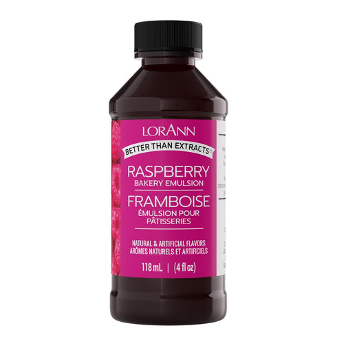 LorAnn Oils Raspberry Bakery Emulsion, 4 Oz - Ideal for Cakes, Cookies & Desserts