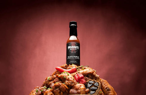 6 Bravado Spice Black Garlic Carolina Reaper Hot Sauce | Gourmet Sauce for Wings & Ramen | Featured on Hot Ones Season