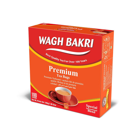 100 200grams Wagh Bakri Premium Tea Bags, Tea Bags of Special International Blend