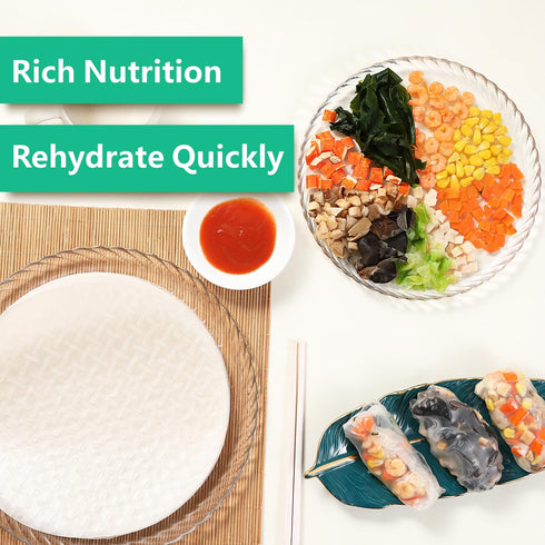 Frozen Yimi Dried Seafood Ramen Toppings, Mixed Dehydrated Vegetables - Freeze Dried Shrimp, Wakame Seaweed, Shallot