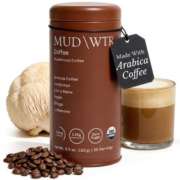 MUDWTR Real Arabica Mushroom Coffee With Adaptogens | Superfood Blend for Focus,