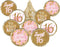 DISTINCTIVS Pink and Gold Sweet 16 Birthday Party Favor Chocolate Kisses Candy