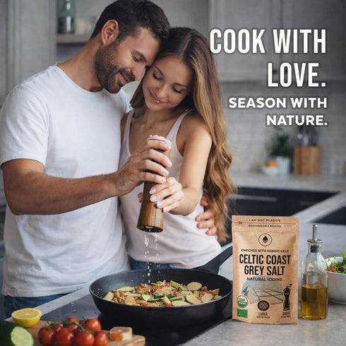 (50% Packaging, Numami Celtic Coast Gray Salt with Nordic Kelp. Natural Iodine Source Daily Value), Mineral-Rich