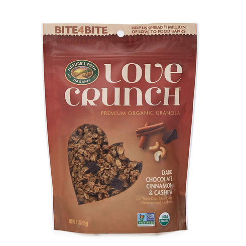 Love Crunch Organic Dark Chocolate Cinnamon and Cashew Granola, 11.5 Ounce (Pack